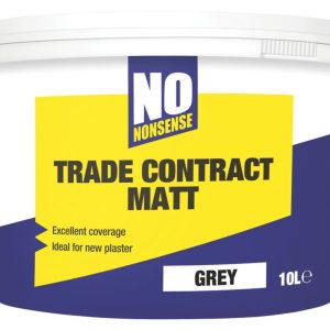 No Nonsense  10Ltr Grey Matt Emulsion  Paint