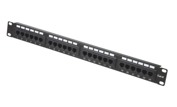Philex Cat 6 1U 24 Port Patch Panel 4 1/2"