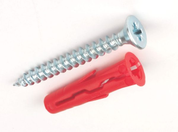 Rawlplug Uno Plastic Wall Plugs & Screws 6mm x 40mm 500 Pack