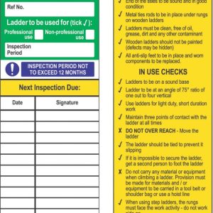Scafftag  Laddertag Inserts 10 Pack