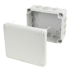 Schneider Electric 12-Entry Rectangular Junction Box with Knockouts 176mm x 88mm x 200mm