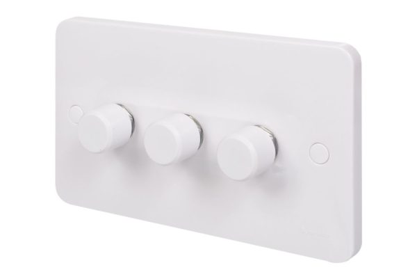 Schneider Electric Lisse 3-Gang 2-Way  Dimmer Switch  White