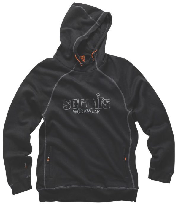 Scruffs Trade Work Hoodie Black Large 44" Chest