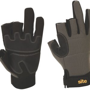 Site  3-Finger Framer Performance Gloves Grey/Black Large