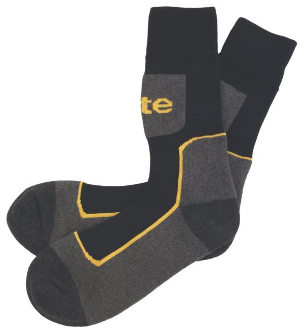 Site  Comfort Work Socks Black / Grey 7-11 3 Pairs
