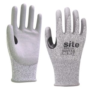 Site  Cut-Resistant Gloves Grey/Black Large