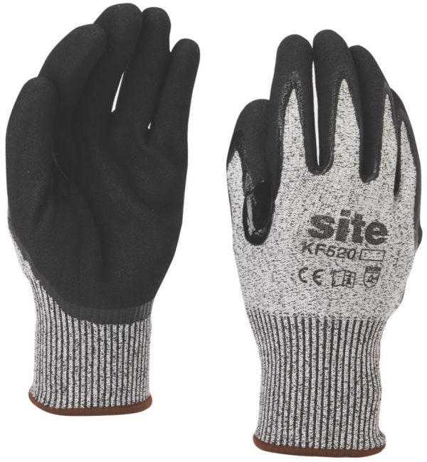 Site  Gloves Grey/Black Large