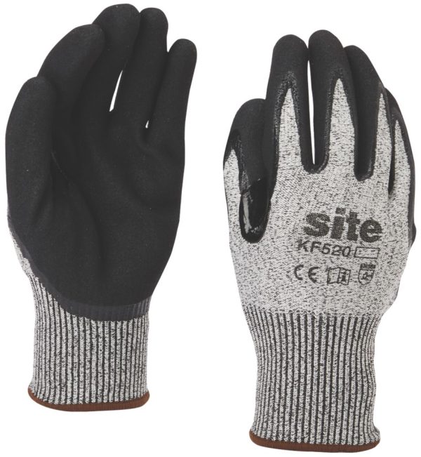 Site  Gloves Grey/Black Medium