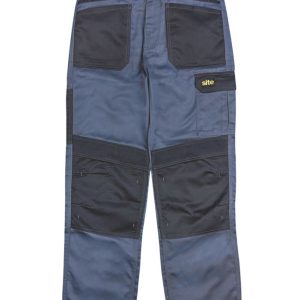 Site Harrier Work Trousers Grey / Black 30" W 32" L