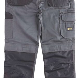 Site Jackal Work Trousers Grey / Black 38" W 32" L