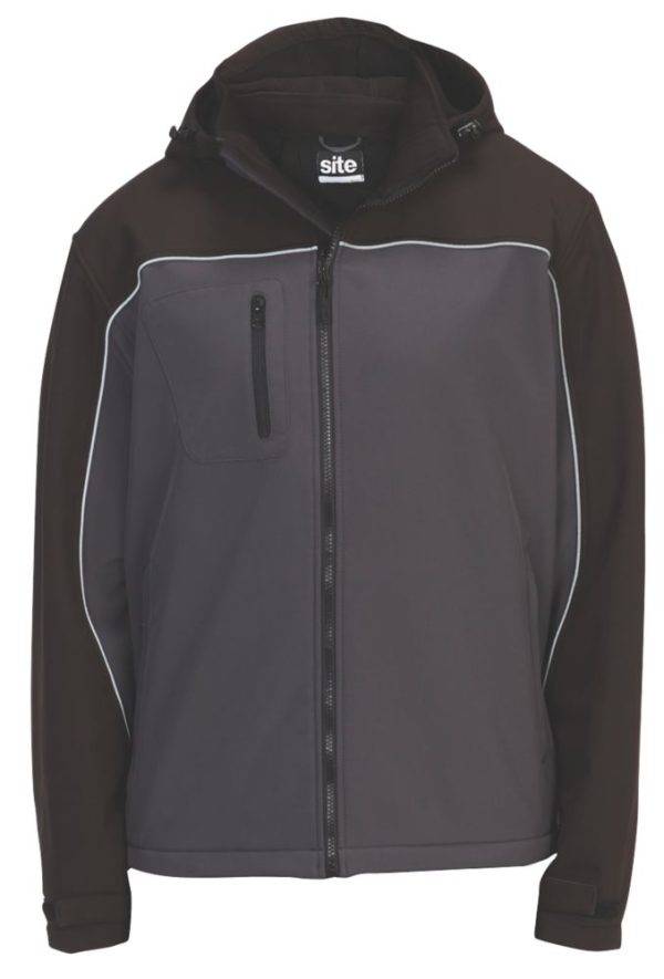 Site Kardal  Water-Resistant Softshell Jacket Black /  Grey Medium 48" Chest