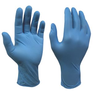 Site  Nitrile Powder-Free Disposable Chemical Gloves Blue Large 100 Pack