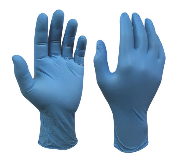 Site  Nitrile Powder-Free Disposable Chemical Gloves Blue Medium 100 Pack