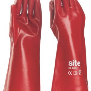 Site  PVC 16" Gauntlets Red Large