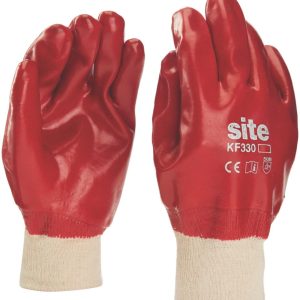 Site  PVC Fully-Coated Gloves Red Large