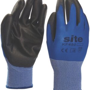 Site  Premium PU Gloves Blue/Black Large