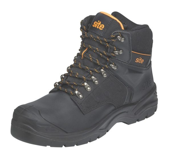 Site Prescott Size 8  Black Waterproof Steel Toe Cap Safety Boots