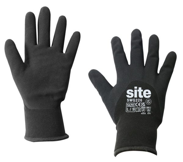 Site SWG226 Safety Glove Black Medium 1 Pair