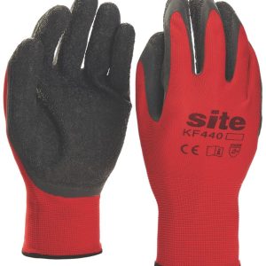 Site  Superlight Latex Gripper Gloves Red/Black X Large