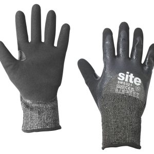 Site  Thermal Cut Resistant Gloves Grey/Black Large