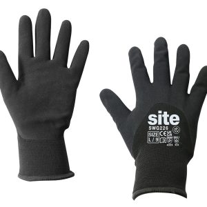Site  Thermal Nitrile Gloves Black Large