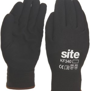 Site  Thermal Winter Work Gloves Black Large