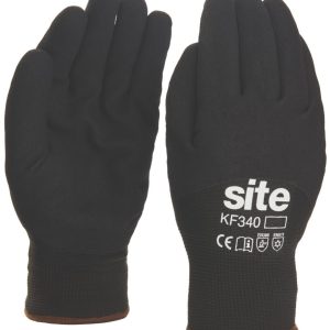 Site  Thermal Winter Work Gloves Black Medium