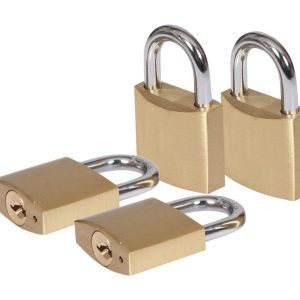Smith & Locke  Brass     Padlock 38mm 4 Pack