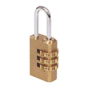 Smith & Locke    Combination  Padlock Brass 21mm