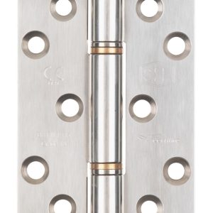 Smith & Locke  Polished Stainless Steel Grade 13 Fire Rated Thrust Hinge 102mm x 76mm 2 Pack