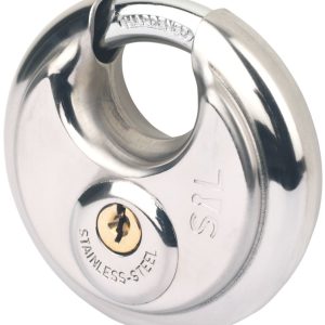 Smith & Locke  Stainless Steel  Waterproof  Disc Padlock 80mm
