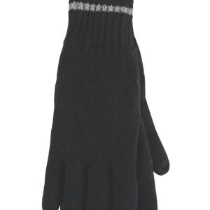 SockShop Heat Holders Thermal Gloves Black Large / X Large