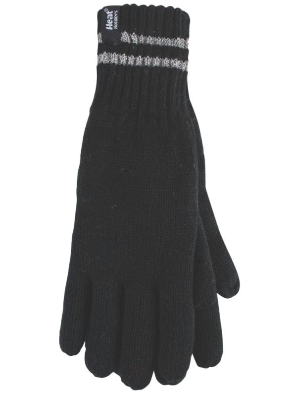SockShop Heat Holders Thermal Gloves Black Large / X Large
