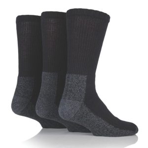 SockShop  Heavy Duty Safety Boot Socks Black 6-11 3 Pairs