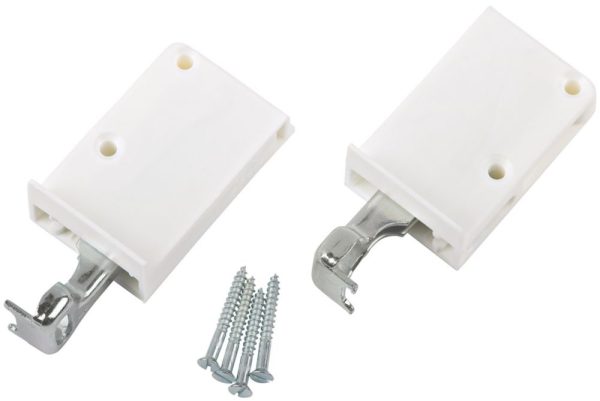 Suki Cabinet Suspension Hangers White 64mm x 25mm x 39mm 2 Pack