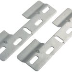 Suki Cabinet Suspension Rails Silver 130mm x 38mm x 6mm 2 Pack