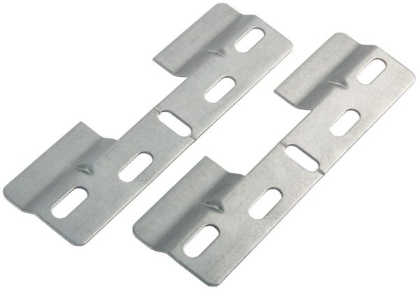 Suki Cabinet Suspension Rails Silver 130mm x 38mm x 6mm 2 Pack