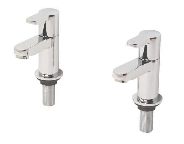 Swirl Elevate Bathroom Basin Taps Chrome 1 Pair