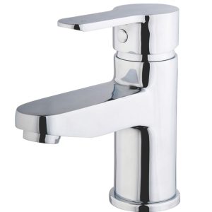 Swirl Elevate Eco Basin Mono Mixer Bathroom Tap with Clicker Waste Chrome
