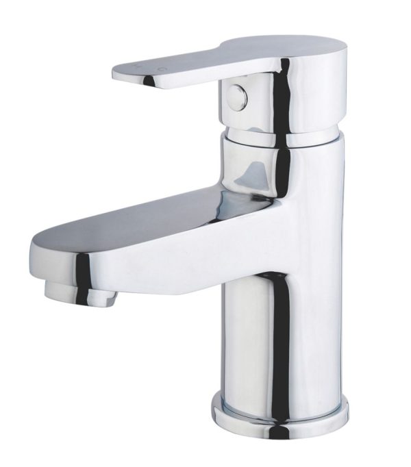 Swirl Elevate Eco Basin Mono Mixer Bathroom Tap with Clicker Waste Chrome