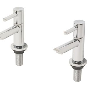 Swirl Essential Bathroom Basin Taps Chrome 1 Pair