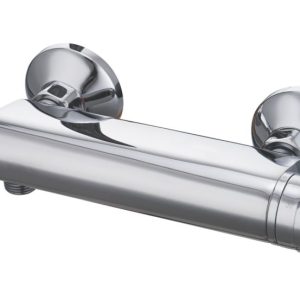 Swirl GAIL Exposed Single Outlet Thermostatic Silver Shower Mixer Valve