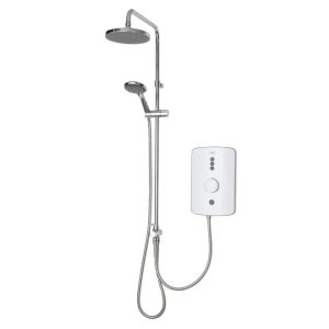 Triton Amala DuElec White 9.5kW  Electric Shower with Diverter