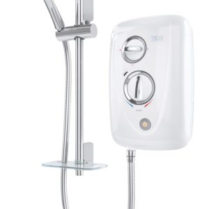 Triton T80 Easi-Fit+ White/Chrome 9.5kW Thermostatic Electric Shower