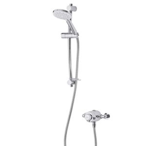 Triton Verne  Rear-Fed Exposed Silver Thermostatic Concentric Mixer Shower
