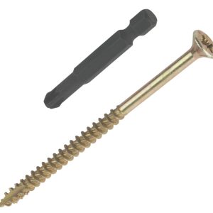 Turbo II  PZ Double-Countersunk Thread Cutting Multipurpose Screws 6mm x 80mm 100 Pack
