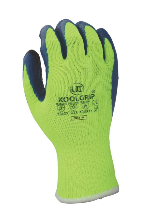 UCI KoolGrip Thermal Latex Grip Gloves Yellow Medium