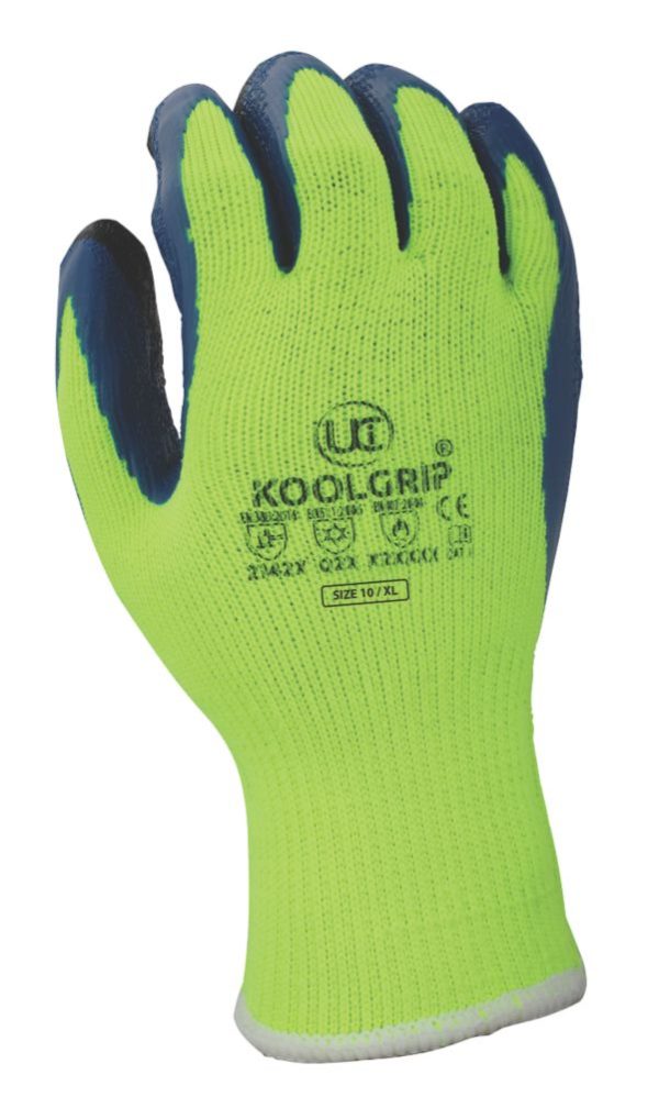 UCI KoolGrip Thermal Latex Grip Gloves Yellow X Large