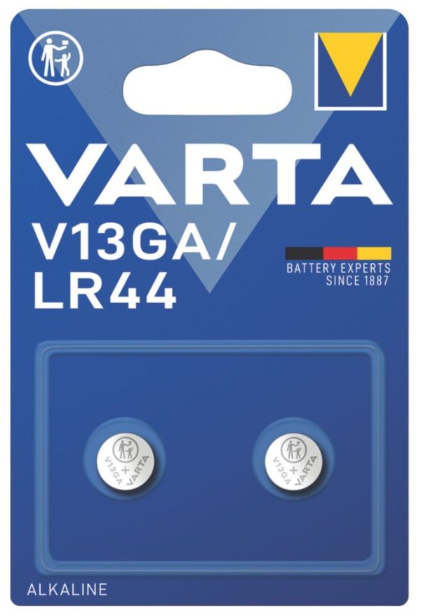 Varta LR44 1.5V Coin Cell Alkaline Battery 2 Pack