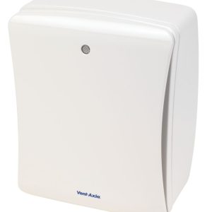 Vent-Axia 427479 100mm (4") Centrifugal Bathroom Extractor Fan with Humidistat & Timer White 240V